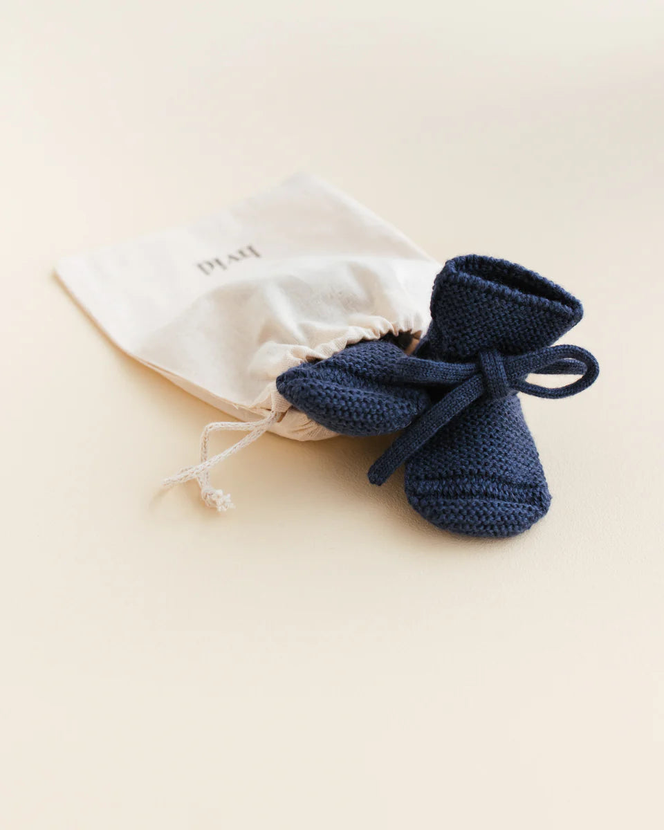 Hvid booties blue