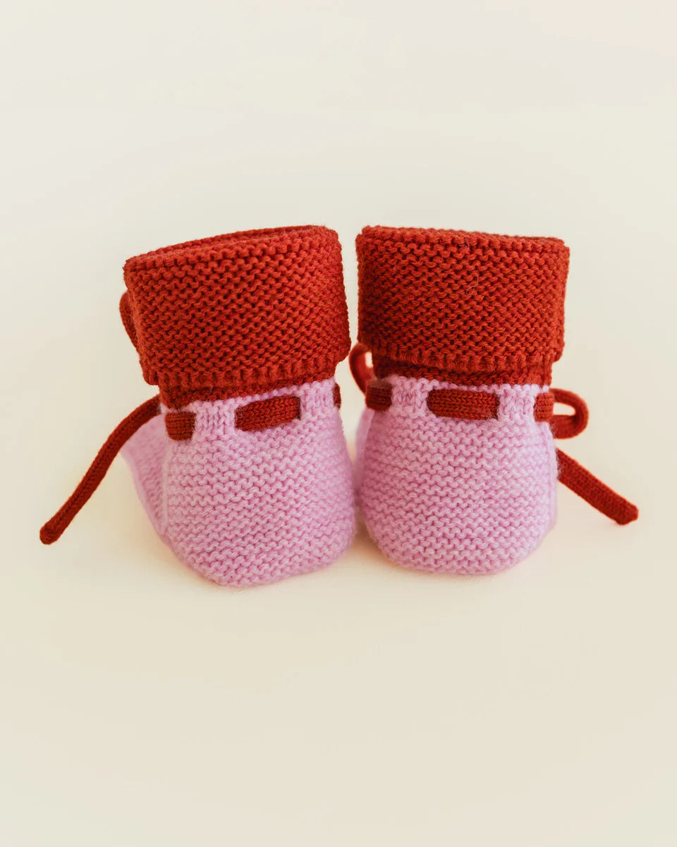 Hvid booties candy / red