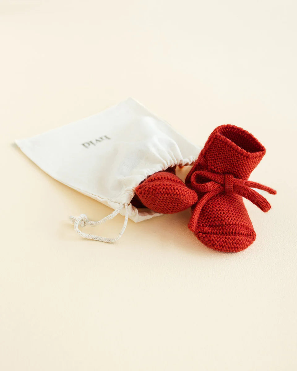 Hvid booties red