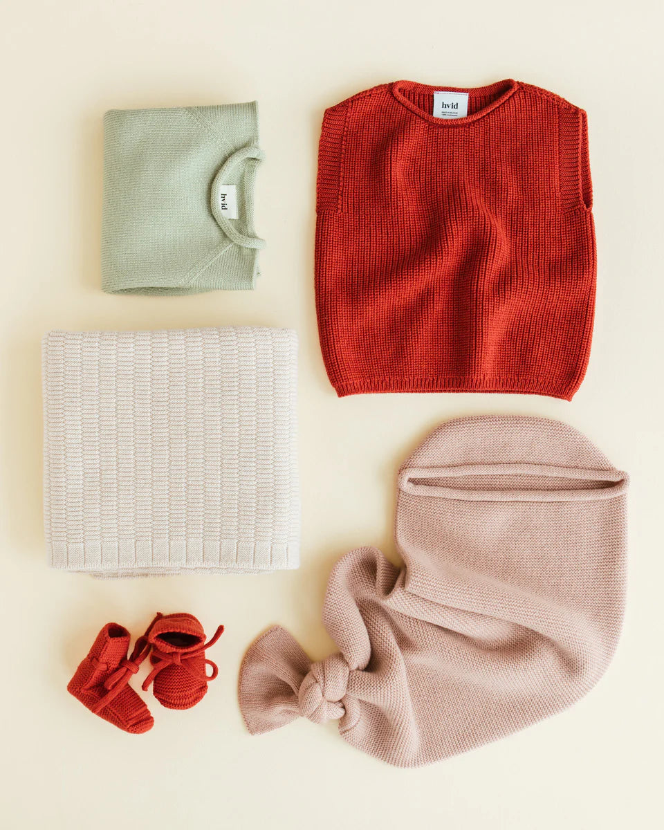 Hvid booties red