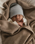 Hvid Beanie Fonzie NEWBORN Grey Melange