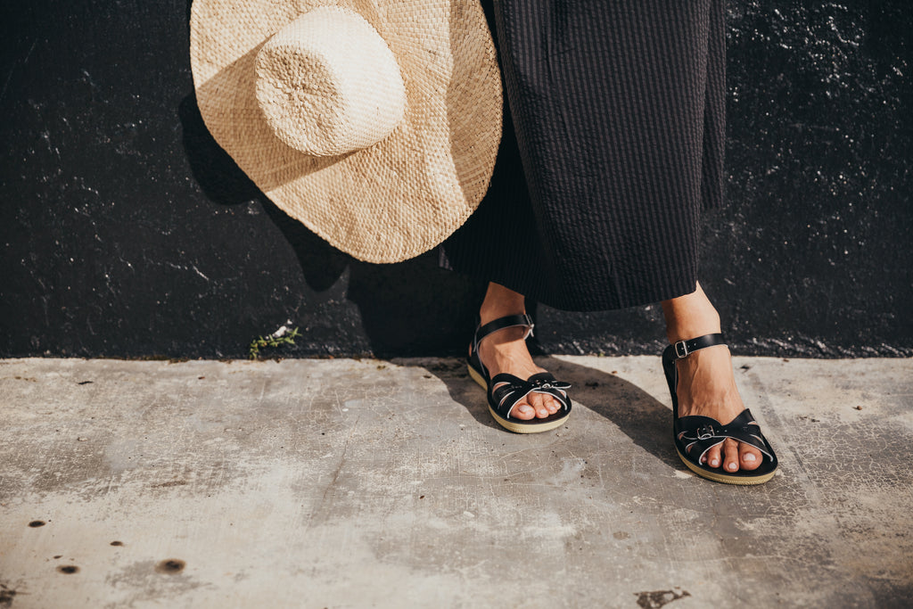 Salt Water Sandals Boardwalk Black Womens Sandal