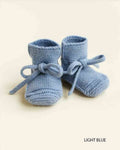 Hvid booties light blue
