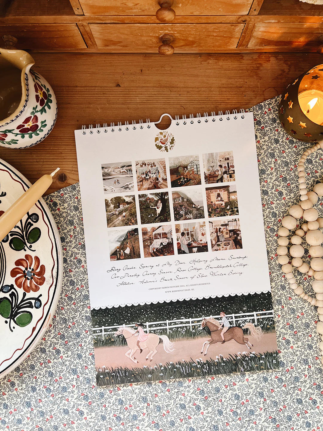 Robin Pieterse HOME AND HEARTH birthday calendar