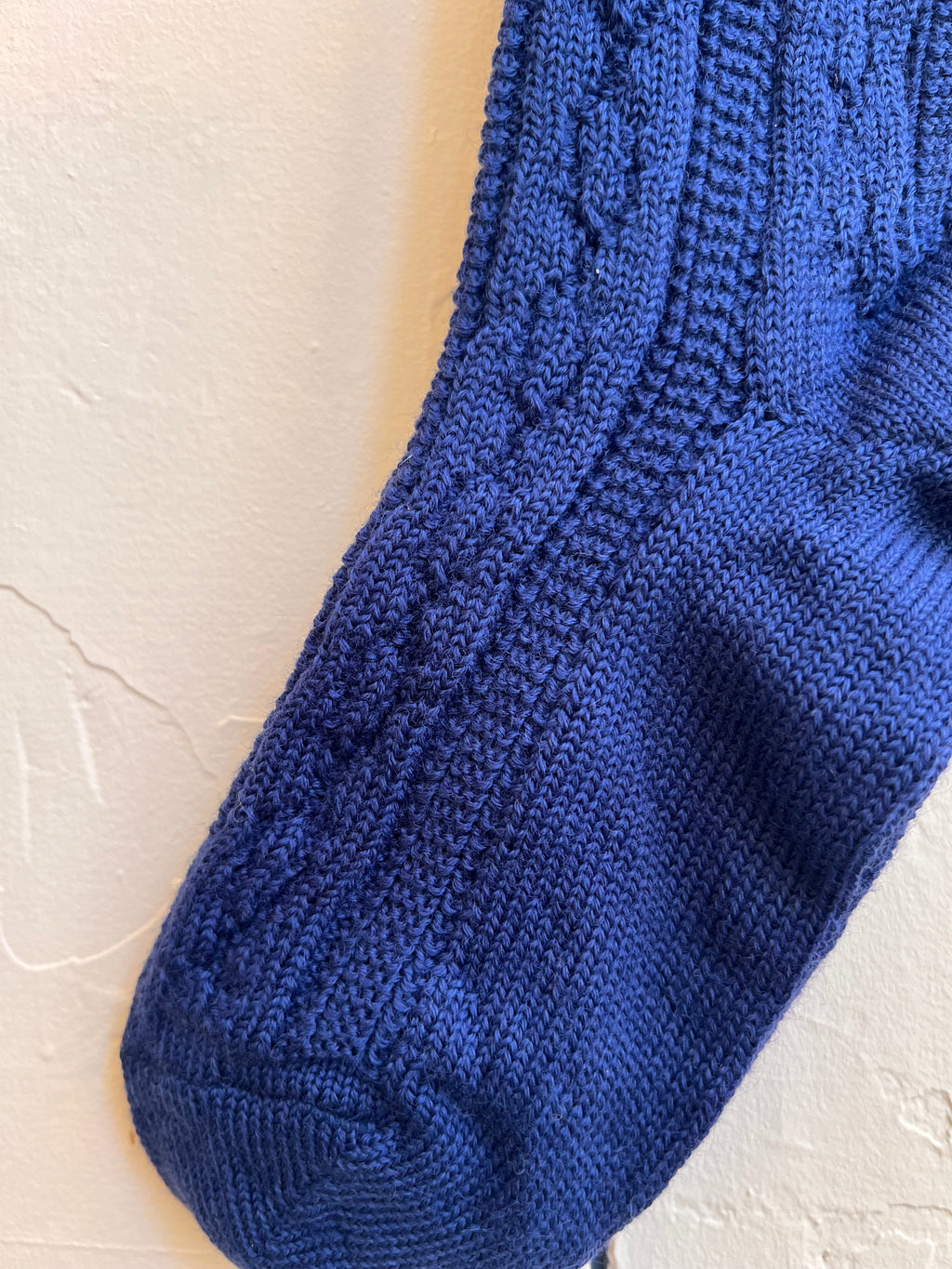 Hirsch natur wollen sok kabel kobalt blauw