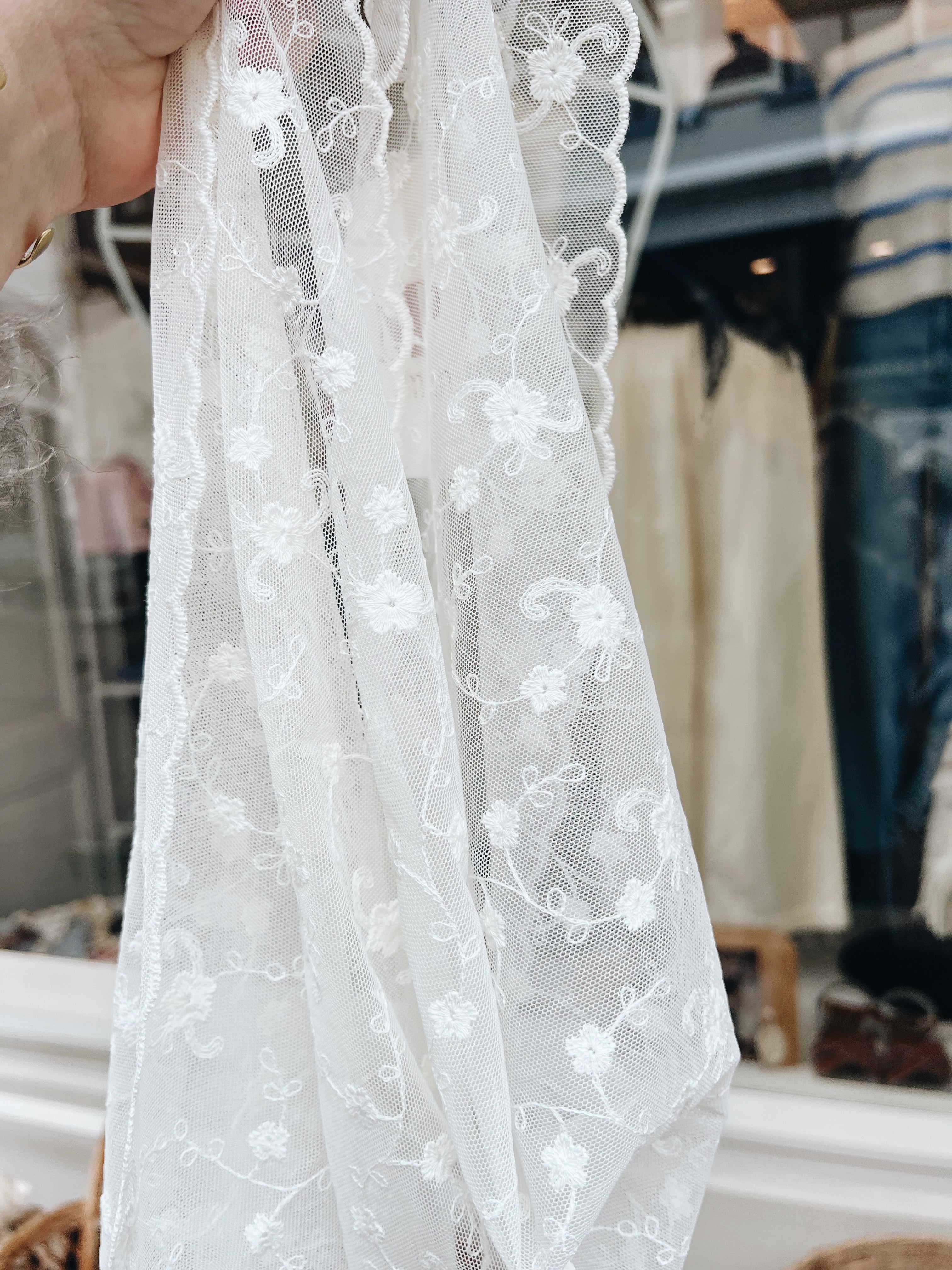 MP Denmark Lana lace scarf white