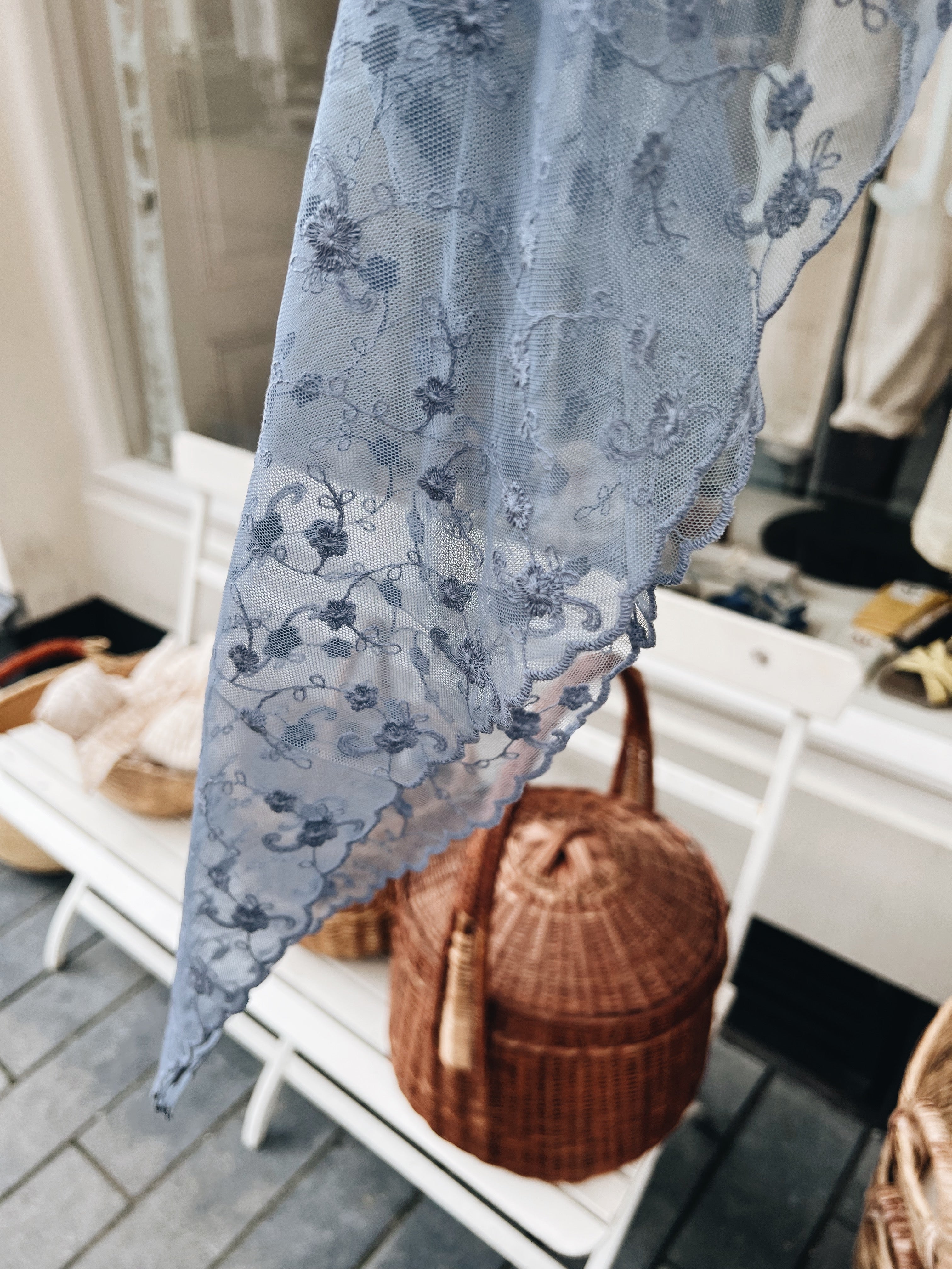 MP Denmark Lana lace scarf blue