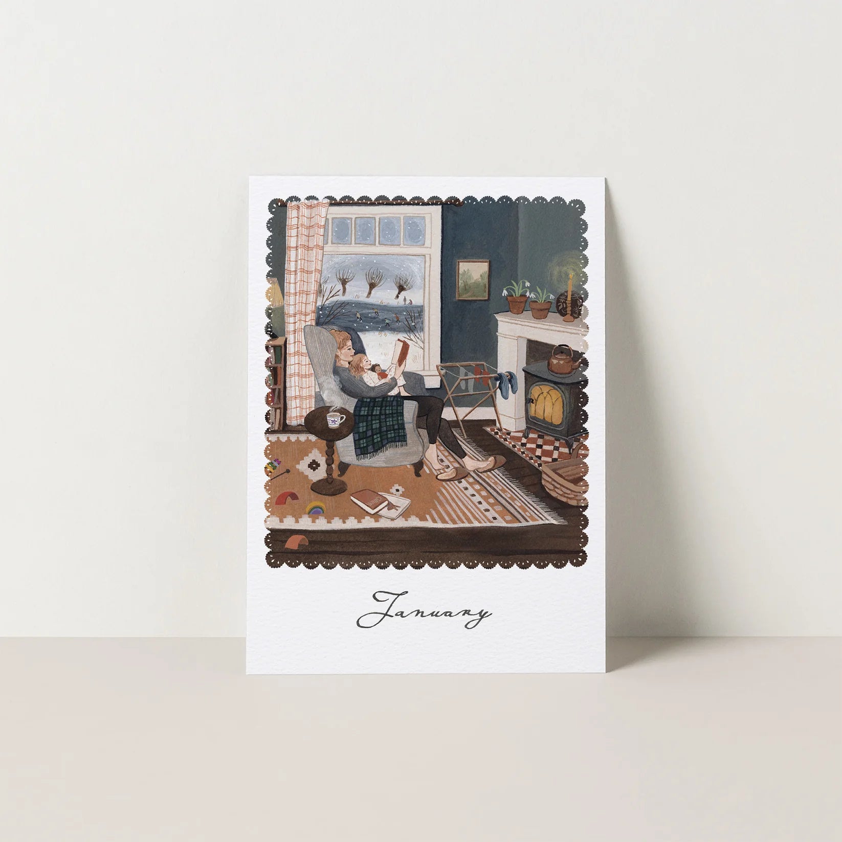 Robin Pieterse JANUARY seasonal postcard