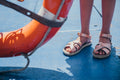 Salt Water Sandals Swimmer Rose Gold Kids Sandal