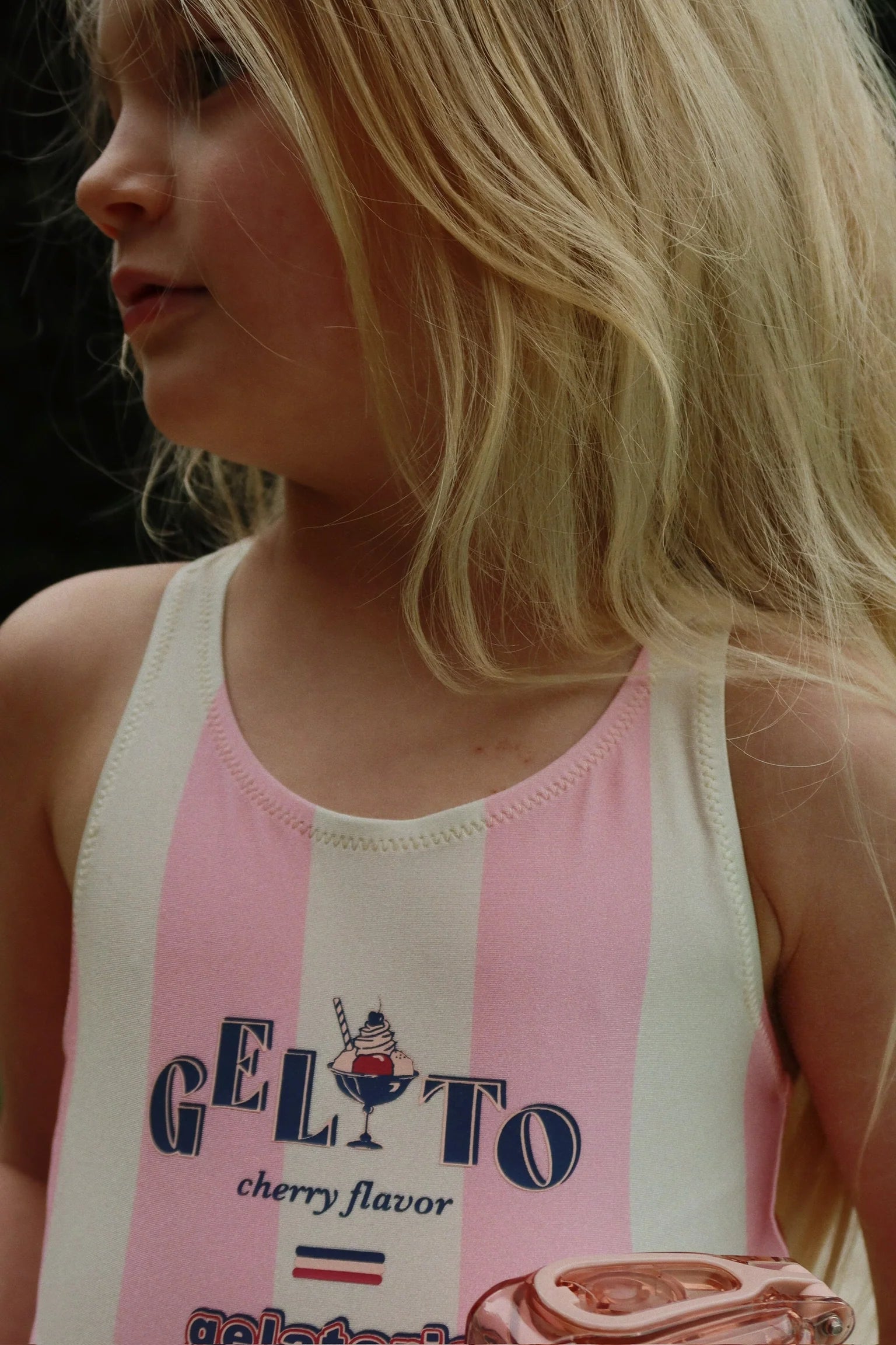 Konges Slojd POMIA SWIMSUIT CANDY ROSE STRIPE