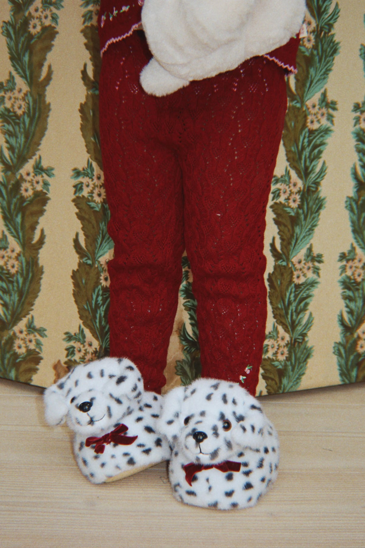Konges Slojd DALMATIAN FOOTIES BEIGE/BLACK
