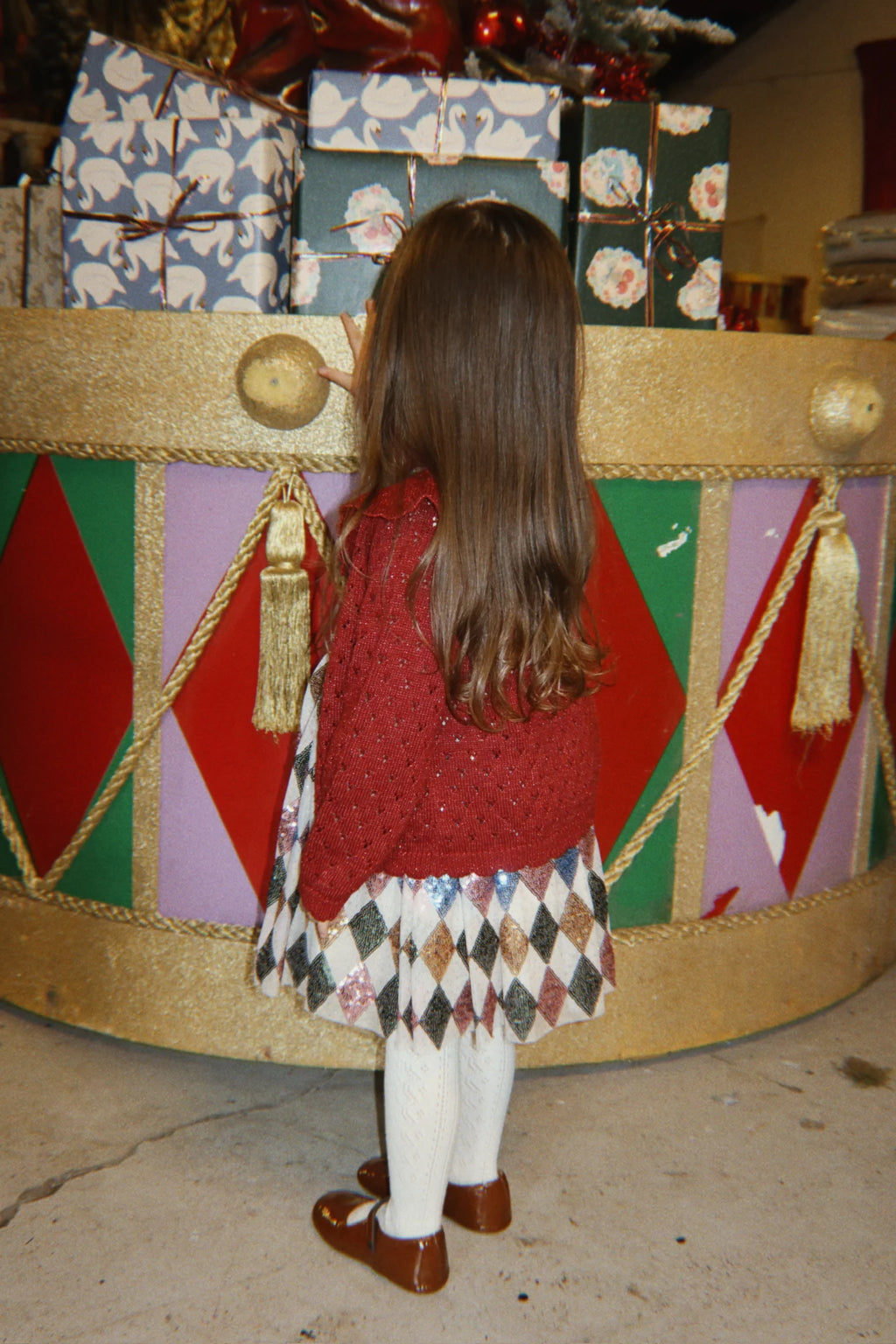 Konges Slojd HOLIDAY CARDIGAN RED DAHLIA