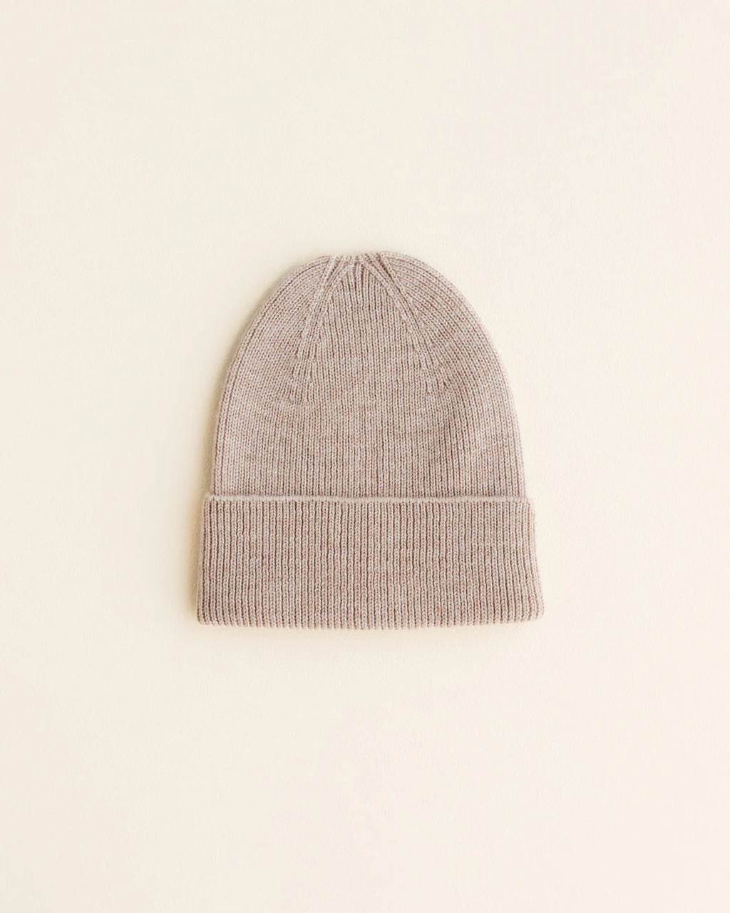 Hvid Beanie Fonzie NEWBORN Sand