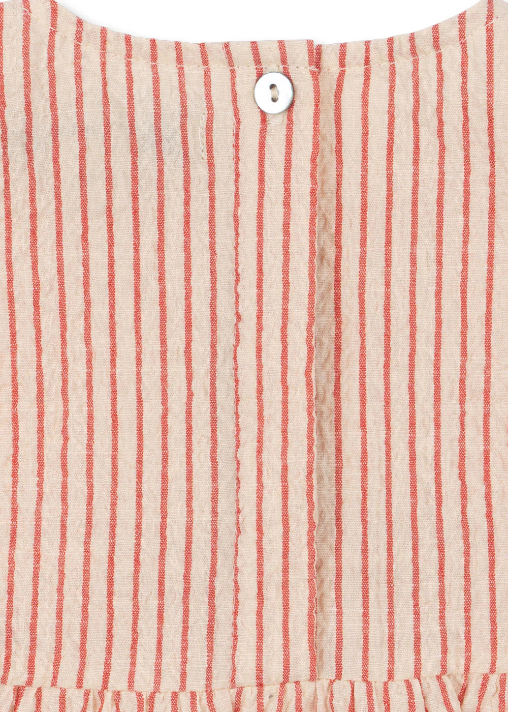 Konges Slojd ELLIE FRILL ROMPER GOTS AMOUR STRIPE