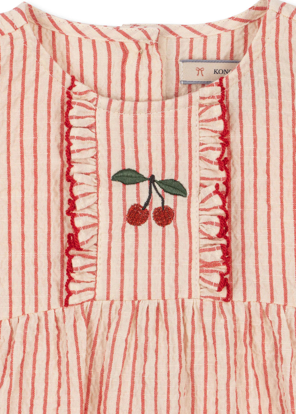 Konges Slojd ELLIE FRILL ROMPER GOTS AMOUR STRIPE