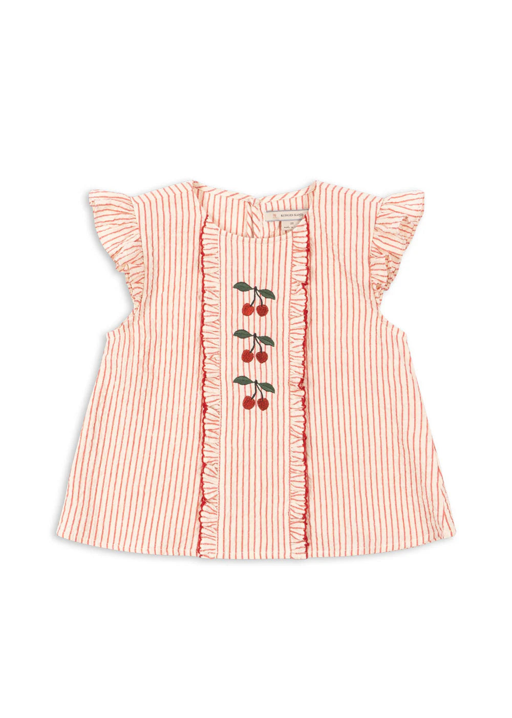 Konges Slojd ELLIE FRILL TOP GOTS AMOUR STRIPE