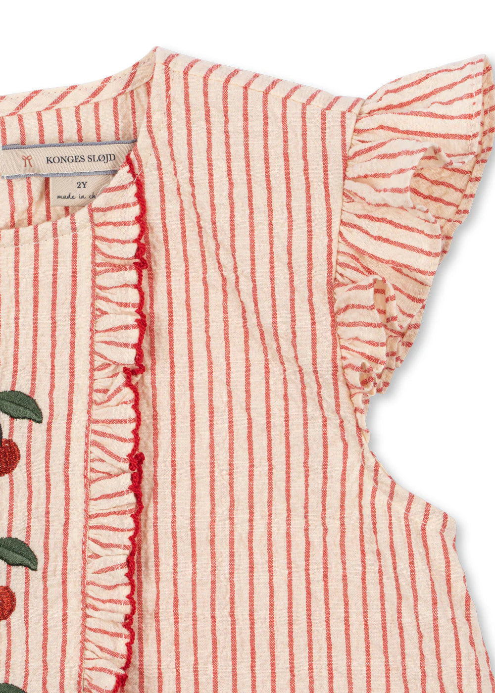 Konges Slojd ELLIE FRILL TOP GOTS AMOUR STRIPE