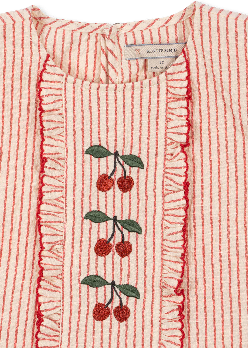 Konges Slojd ELLIE FRILL TOP GOTS AMOUR STRIPE