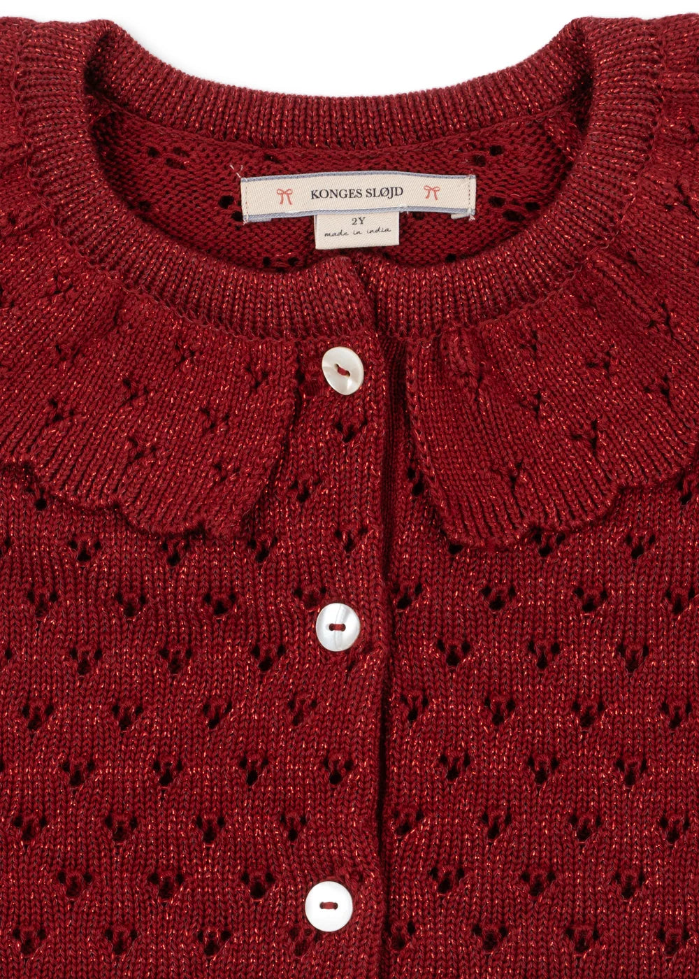 Konges Slojd HOLIDAY CARDIGAN RED DAHLIA