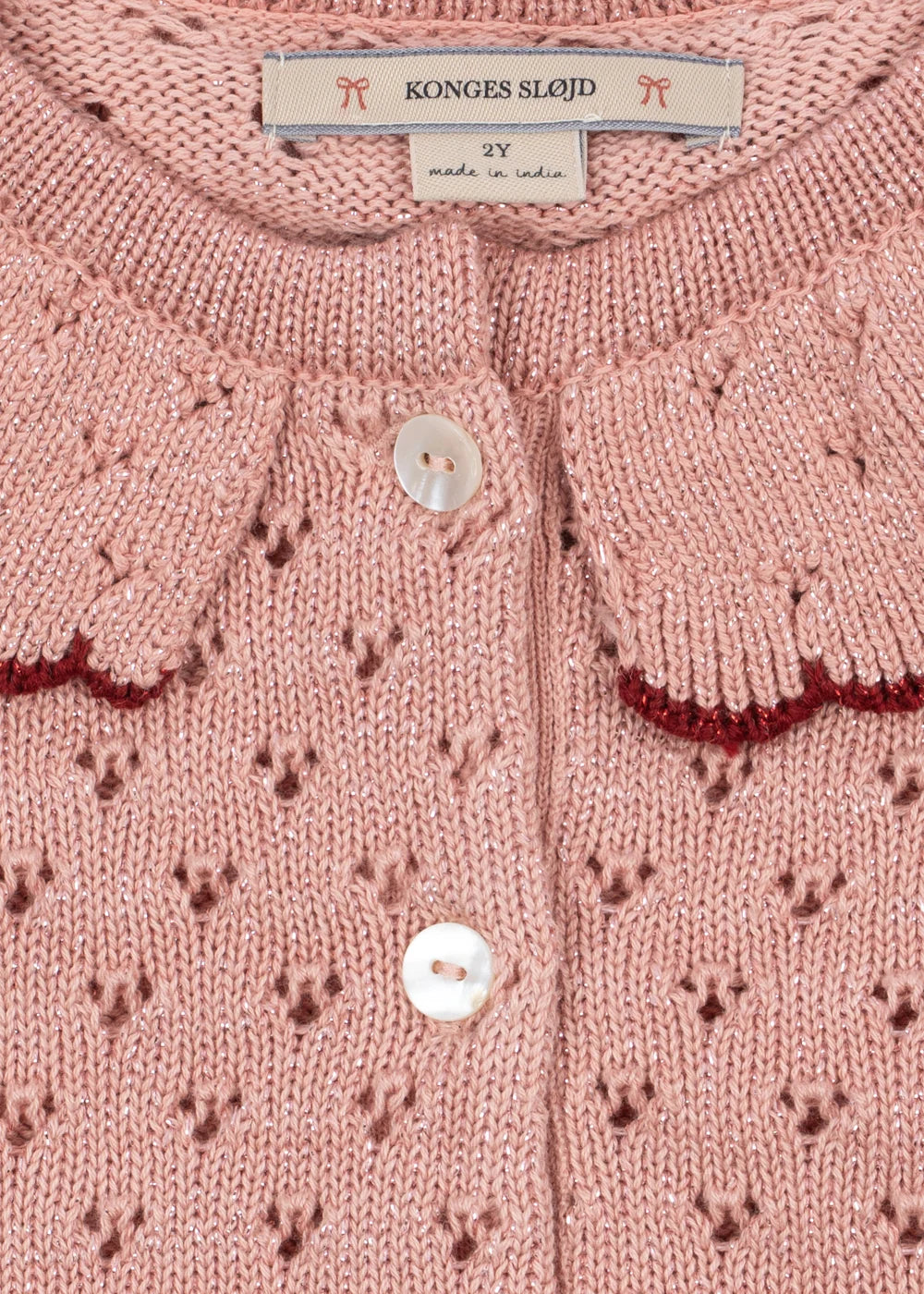 Konges Slojd HOLIDAY CARDIGAN MELLOW ROSE