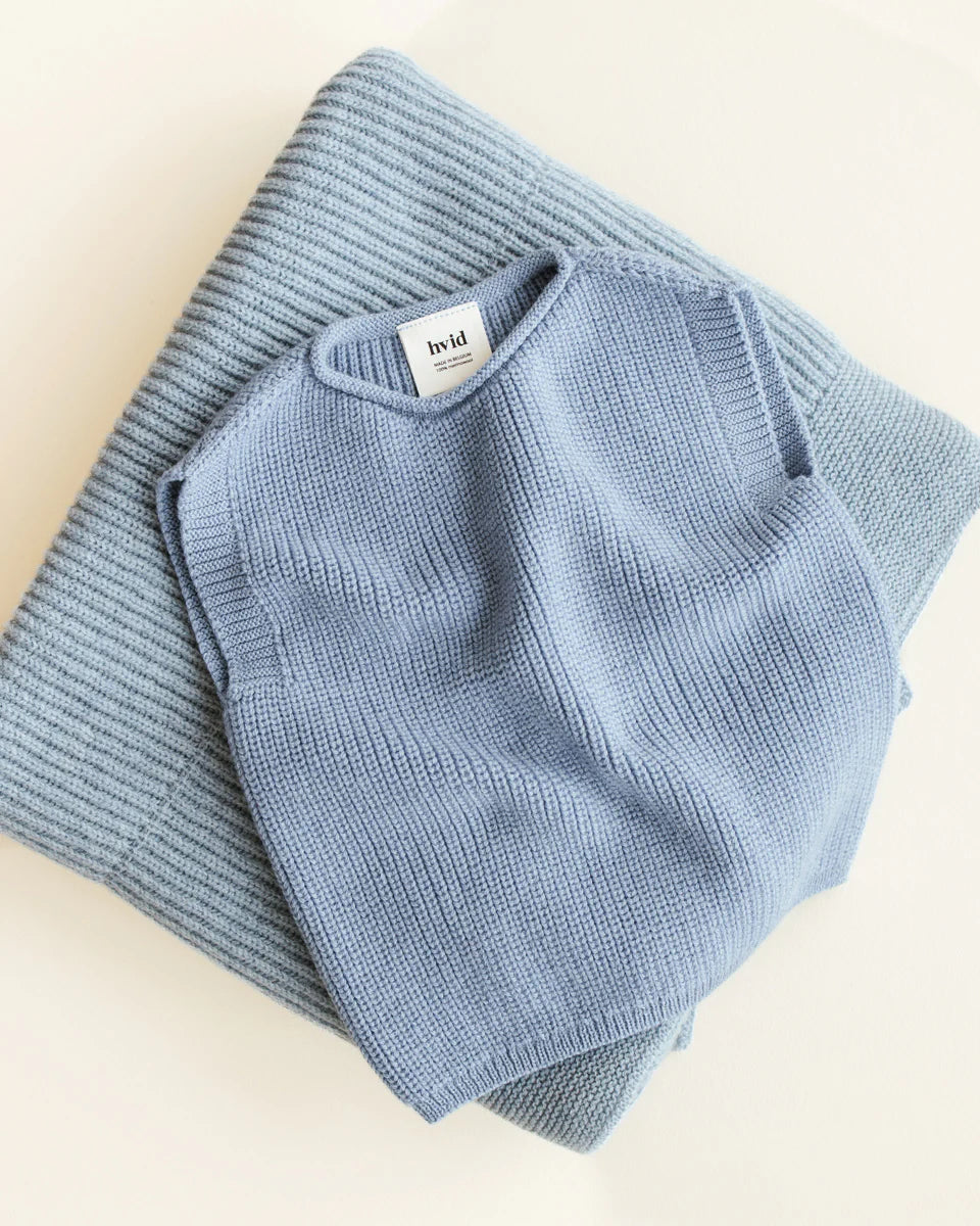 Hvid vest harvey baby light blue