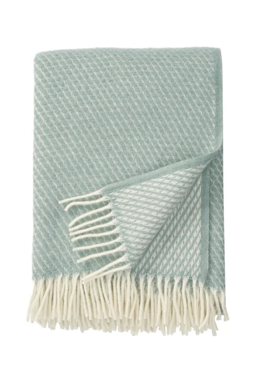 Klippan wollen plaid Velvet Duck egg