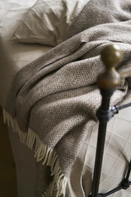 Klippan wollen plaid Lima Sand
