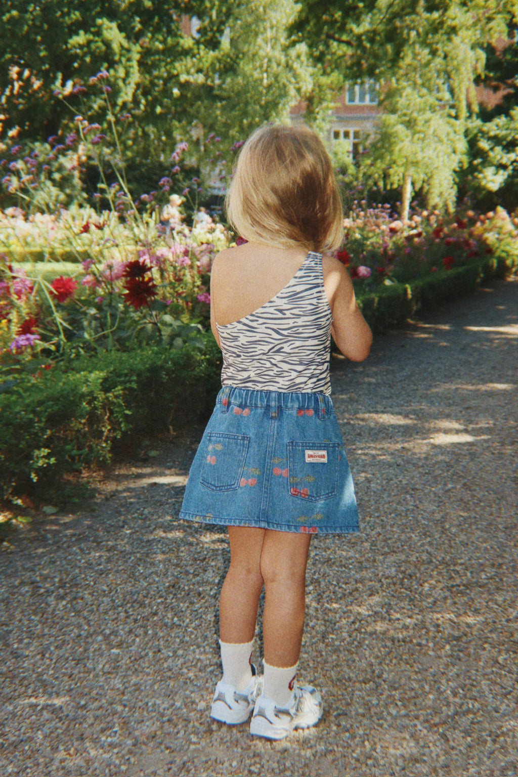 Konges Slojd MAGOT PRINTED SKIRT ma grande cerise denim