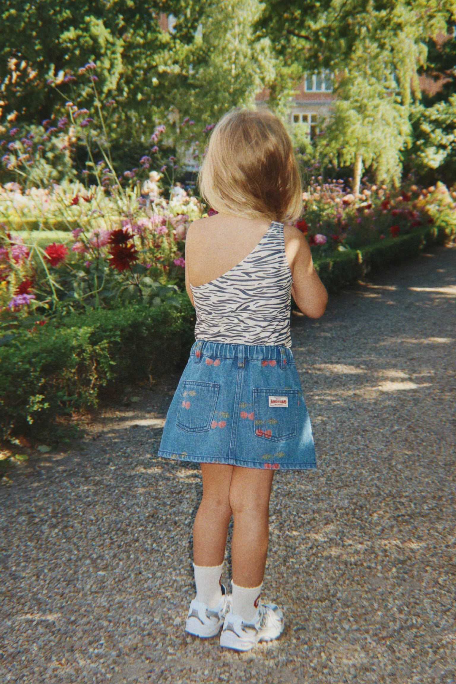 Konges Slojd MAGOT PRINTED SKIRT ma grande cerise denim