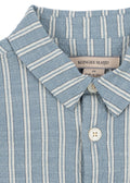 Konges Slojd ELLIOT SS SHIRT GOTS TRIO BLEU STRIPE