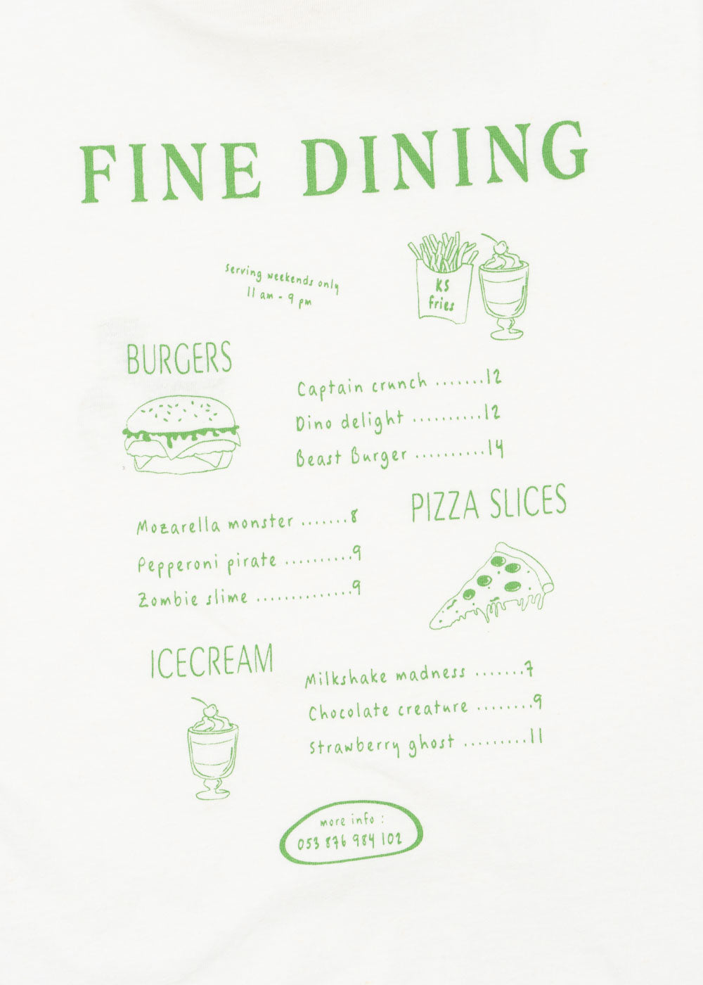 Konges Slojd ERA TEE off white/fine dining