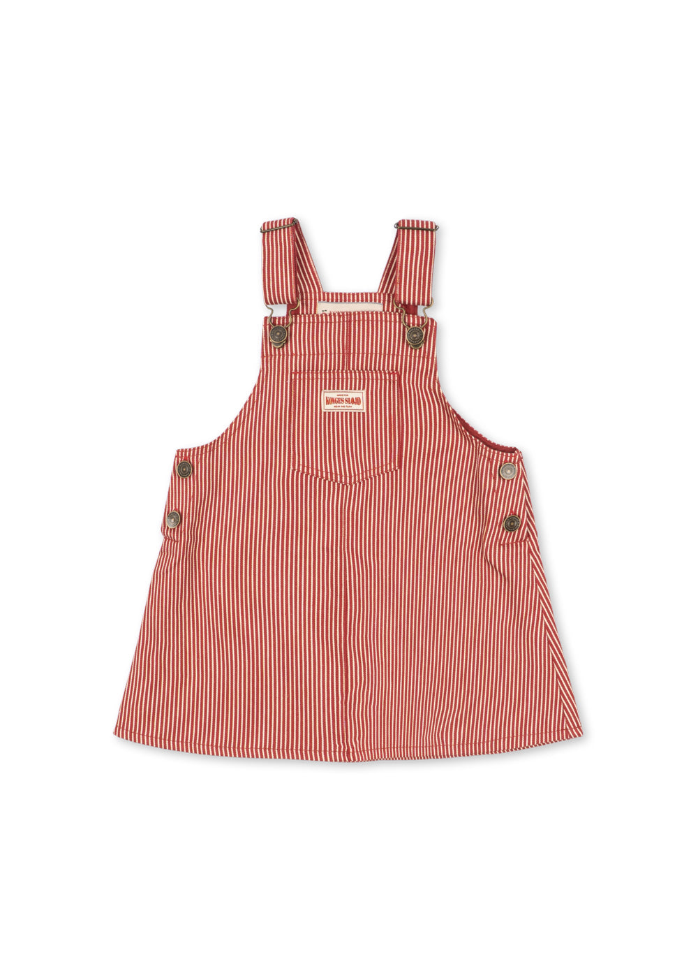Konges Slojd LUC SPENCER DRESS GOTS MILK ROUGE STRIPE