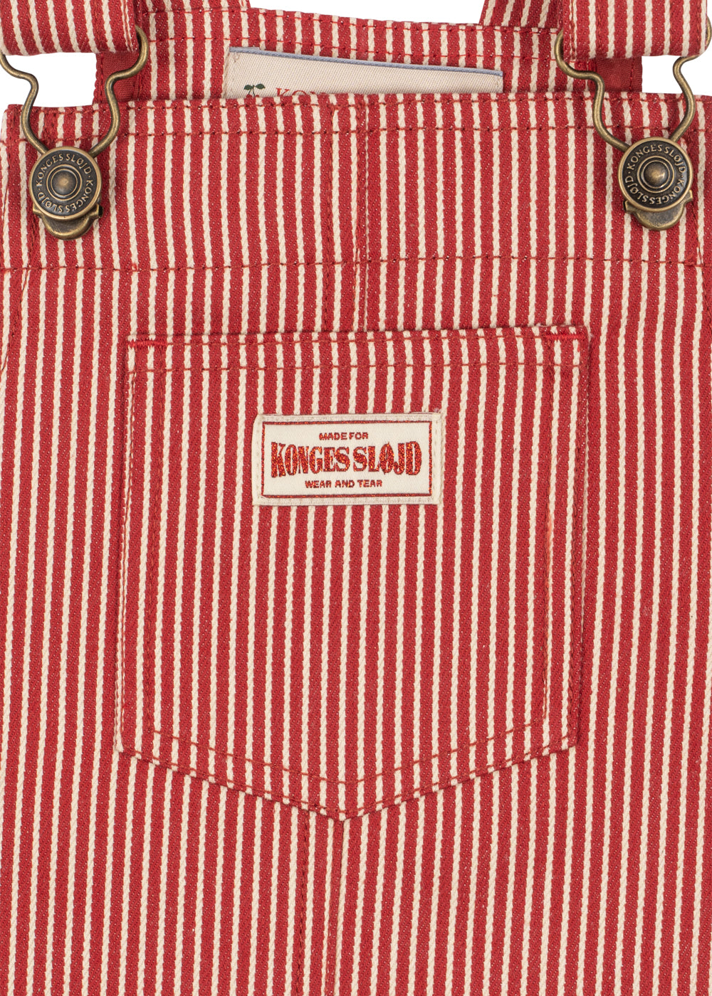 Konges Slojd LUC SPENCER DRESS GOTS MILK ROUGE STRIPE
