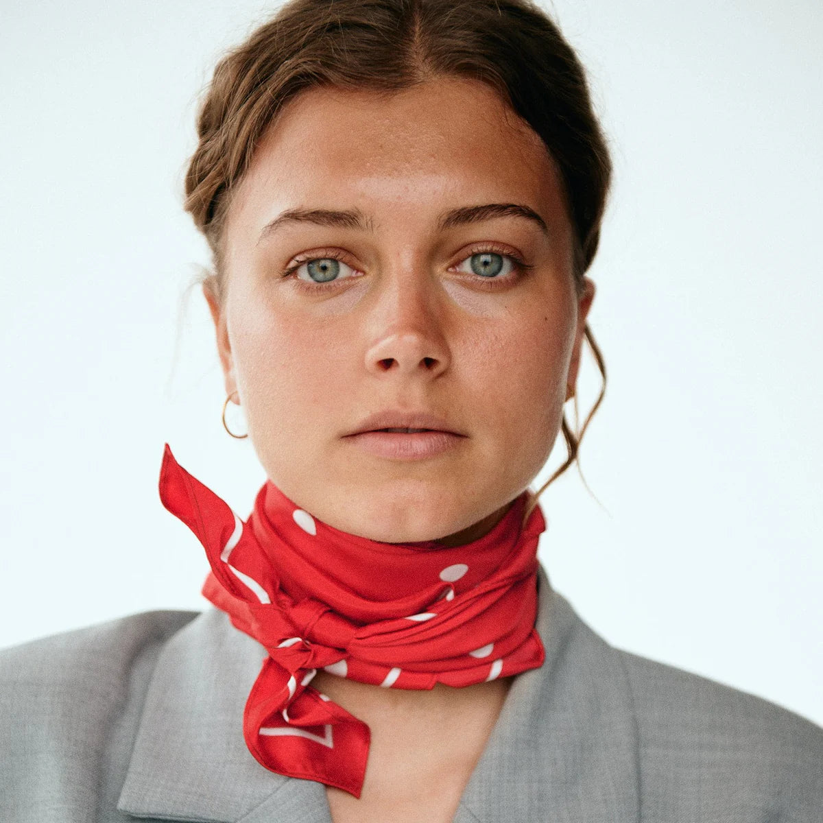 Sneaky Fox Paloma silk scarf Tomato